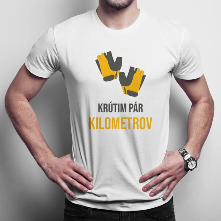 Krútim pár kilometrov - pánske tričko s potlačou