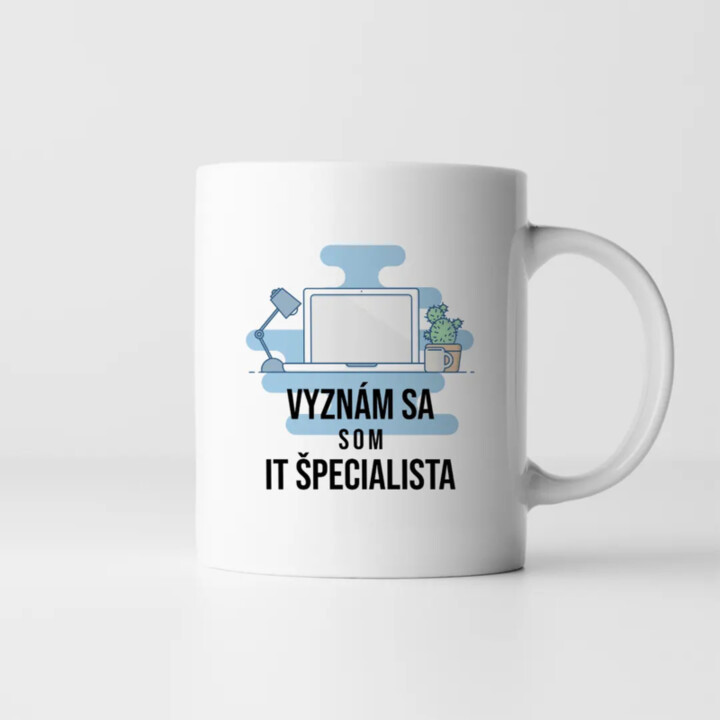 Vyznám sa, som IT špecialista - keramický hrnček s potlačou