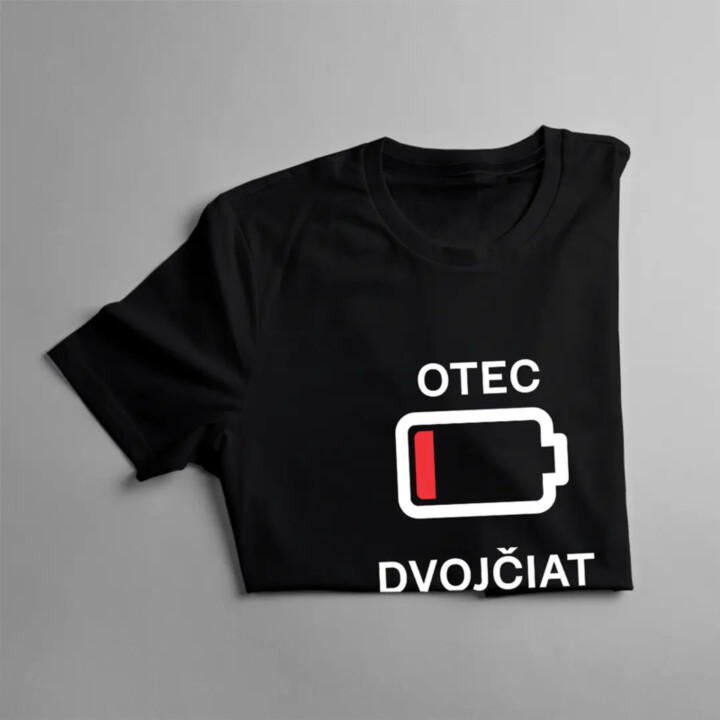 Otec dvojčiat - batéria - pánske tričko s potlačou