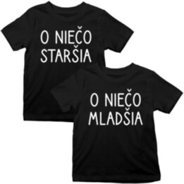 Sada pre dvojičky - O niečo staršia/O niečo mladšia - detské tričko s potlačou