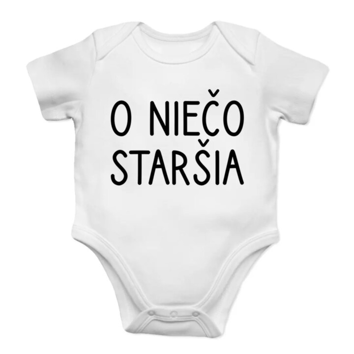 O niečo staršia – body s potlačou