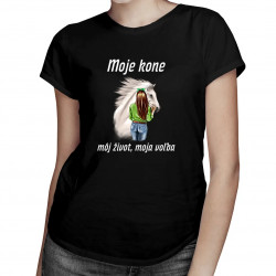 Moje kone, môj život, moja voľba v2 - dámske tričko s potlačou