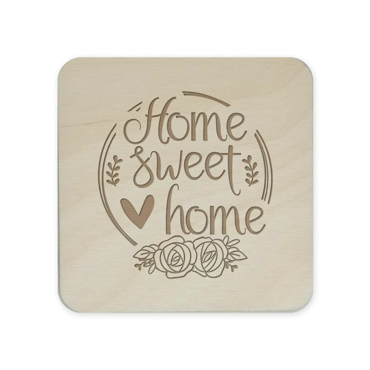Home sweet home - sada gravírovaných podložiek pod poháre