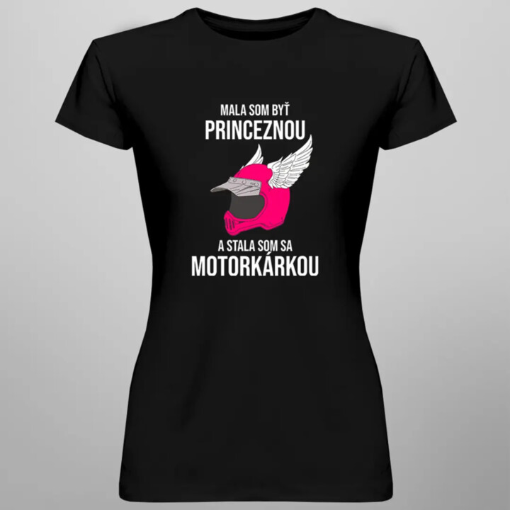 Dievča už je zadané so sexy motorkárom - dámske tričko s potlačou
