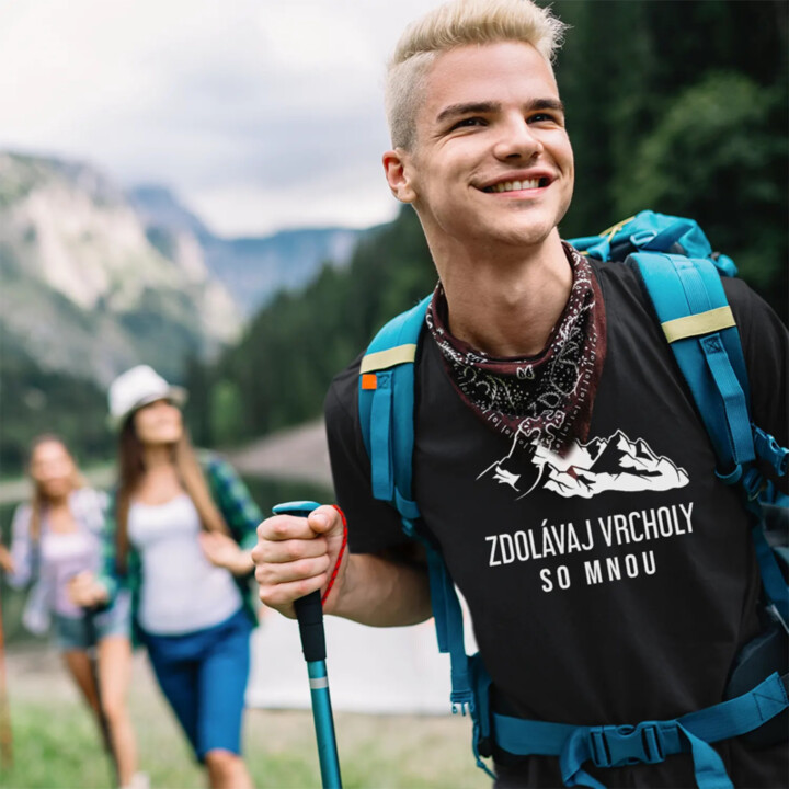 Zdolávaj vrcholy so mnou - pánske tričko s potlačou