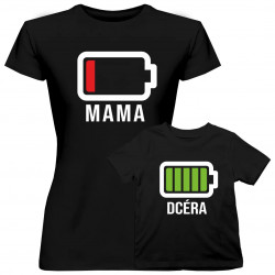 Sada pre mamu a dceru - Batérie - tričko s potlačou