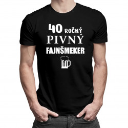 40-ročný pivný fajnšmeker - pánske tričko s potlačou
