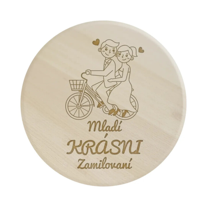 Mladí, krásni, zamilovaní - servírovacia otočná doska