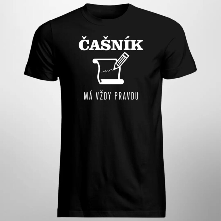 Čašník má vždy pravdu - pánske tričko s potlačou