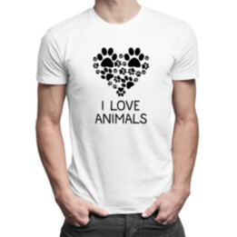 I love animals - pánske tričko s potlačou