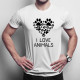 I love animals - pánske tričko s potlačou
