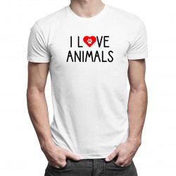I love animals v2 - pánske tričko s potlačou