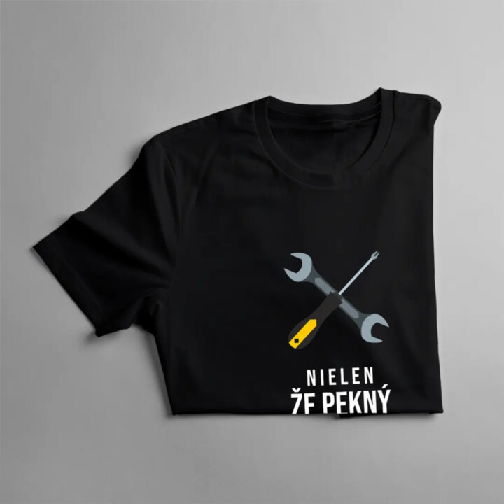 Nielen, že pekný, ale navyše automechanik - pánske tričko s potlačou