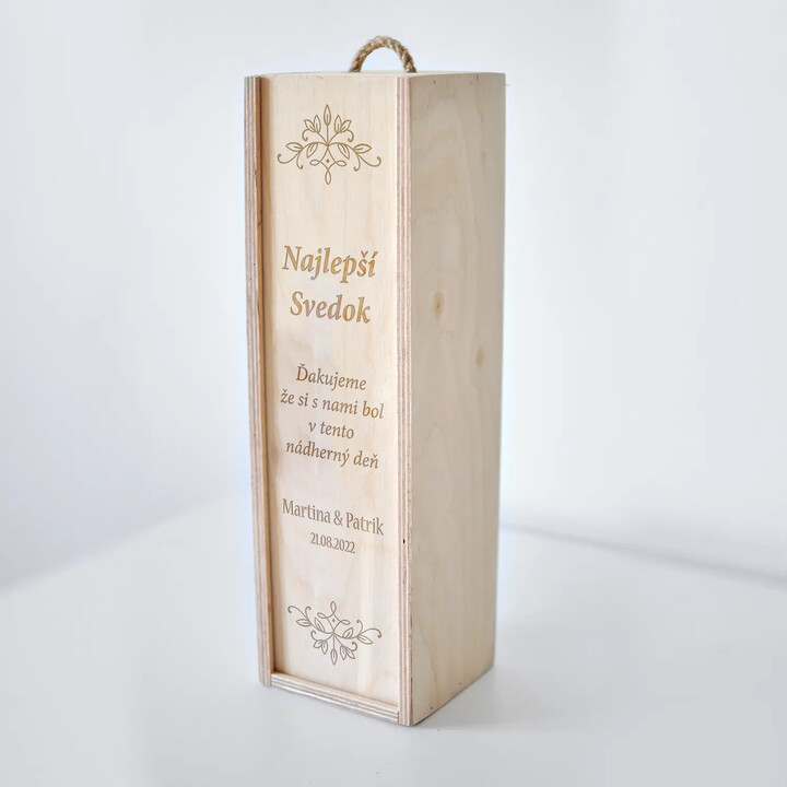 Darčeková sada pre svedkov - personalizovaný produkt - boxy na víno