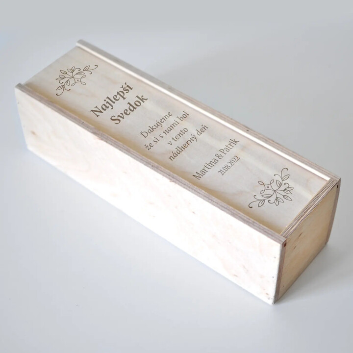 Darčeková sada pre svedkov - personalizovaný produkt - boxy na víno