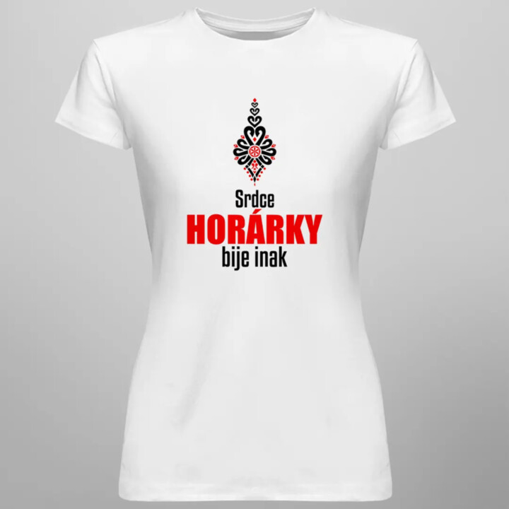 Srdce horárky bije inak - dámske tričko s potlačou