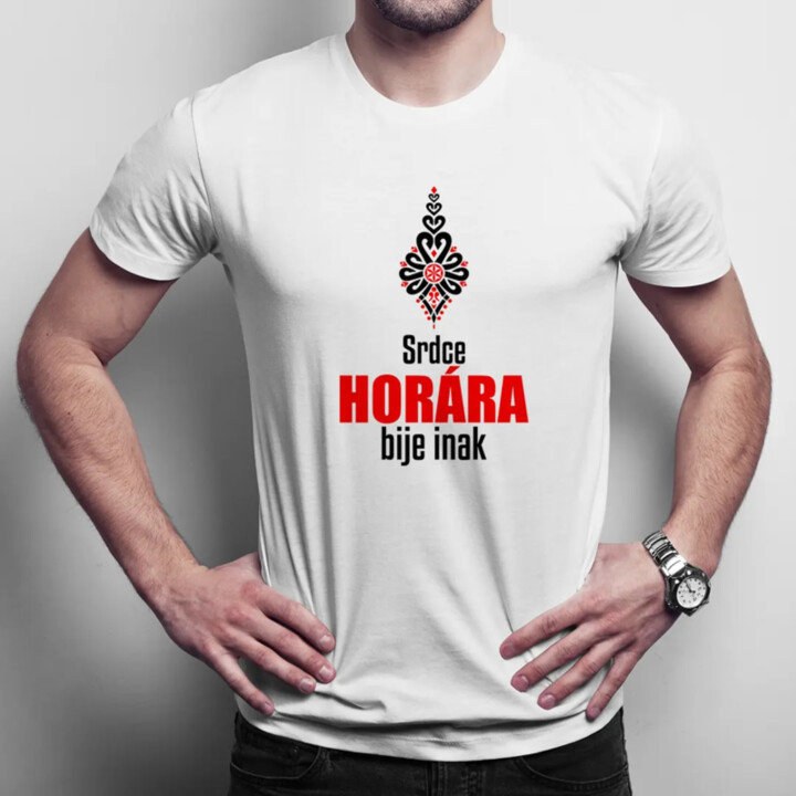 Srdce horára bije inak - pánske tričko s potlačou
