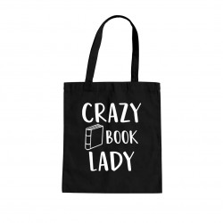 Crazy book lady - taška s potlačou
