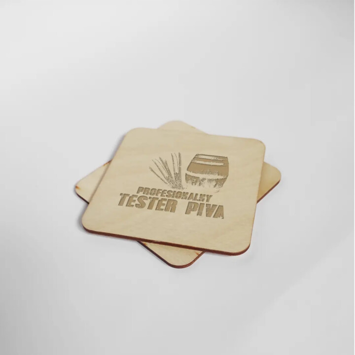 Profesionálny tester piva - sada gravírovaných podložiek pod poháre