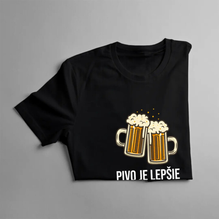 Pivo je lepšie ako chlieb, pretože ho nemusíš hrýzť - dámske tričko s potlačou