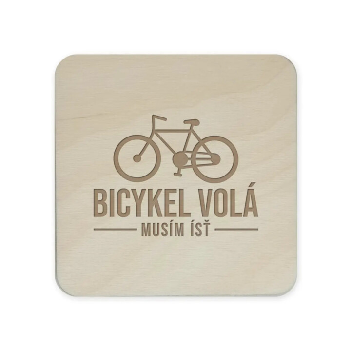 Bicykel volá - musím ísť - sada gravírovaných podložiek pod poháre