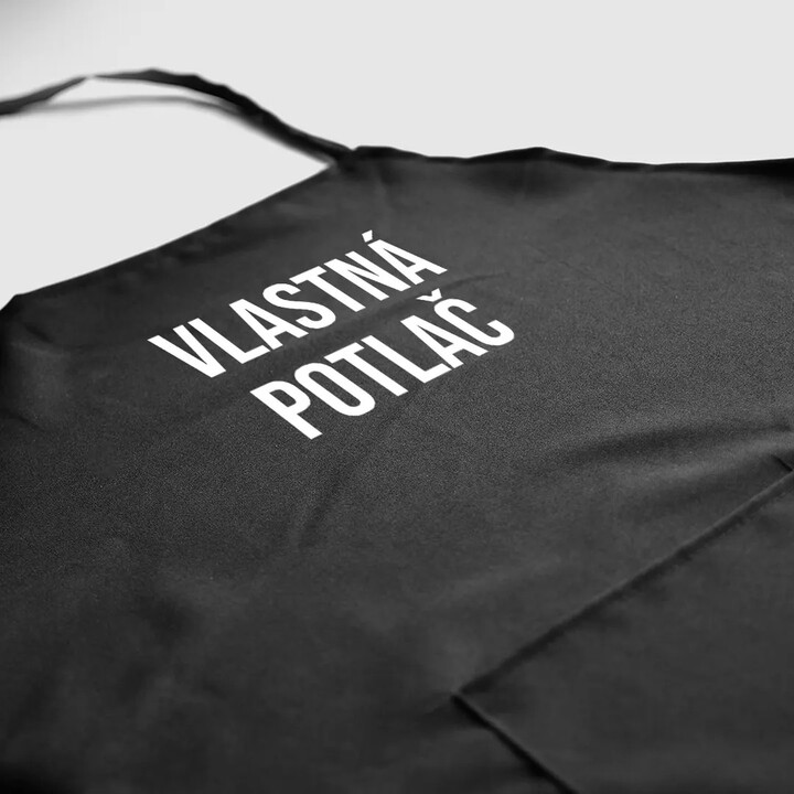 Zástěra s vlastnou potlačou