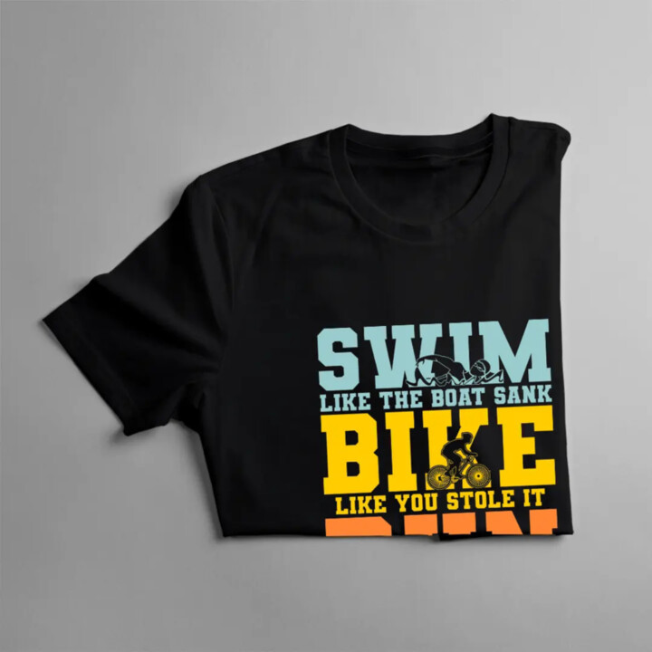 Triathlon - swim, bike, run - pánske tričko s potlačou