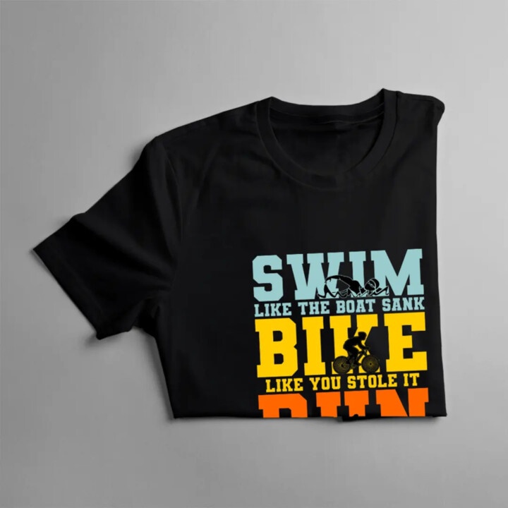 Triathlon - swim, bike, run - dámske tričko s potlačou