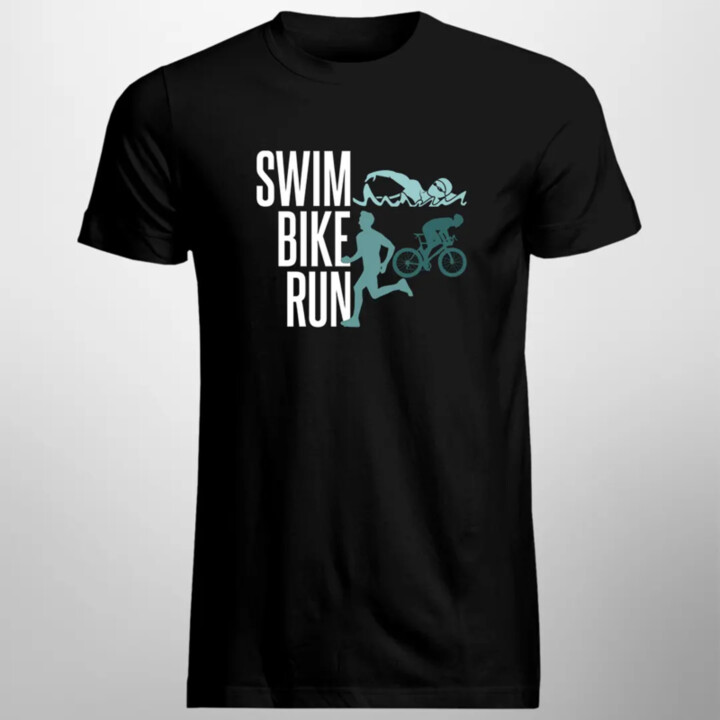 Triathlon - swim, bike, run v2 - pánske tričko s potlačou