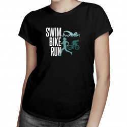 Triathlon - swim, bike, run v2 - dámske tričko s potlačou