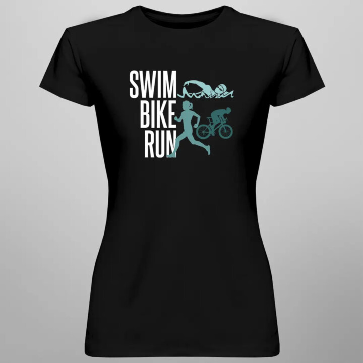 Triathlon - swim, bike, run v2 - dámske tričko s potlačou