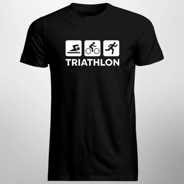 Triathlon - pánske tričko s potlačou