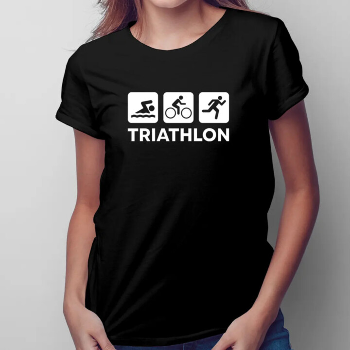 Triathlon - dámske tričko s potlačou