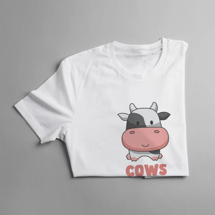 Cows make me happy - dámske tričko s potlačou