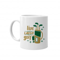 Live, laugh, golf - keramický hrnček s potlačou
