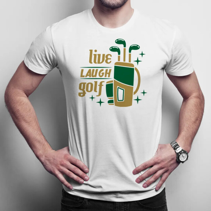 Live, laugh, golf - pánske tričko s potlačou