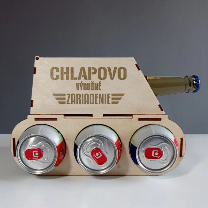 Chlapovo výbušné zariadenie - tank na pivo s gravírovaním
