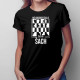 Môj obľúbený čas je: čas na šach - dámske tričko s potlačou