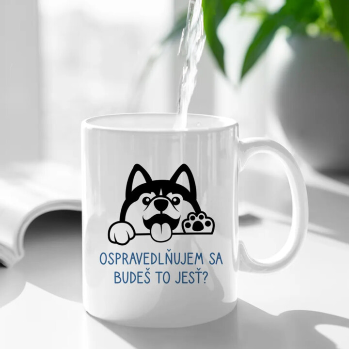 Ospravedlňujem sa, budeš to jesť? - keramický hrnček s potlačou