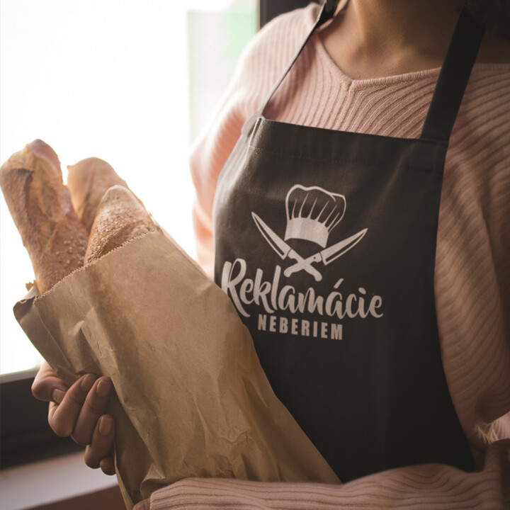 Reklamácie neberiem - zástera s potlačou