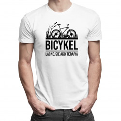 Bicykel - lacnejšie ako terapia - pánske tričko s potlačou
