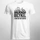 Bicykel - lacnejšie ako terapia - pánske tričko s potlačou