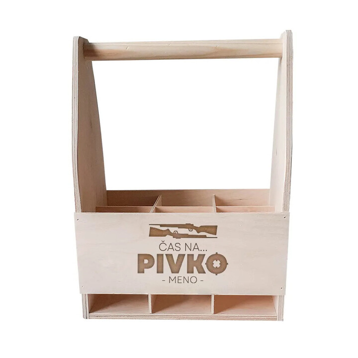 Čas na pivko + meno - personalizovaný produkt - drevený nosič