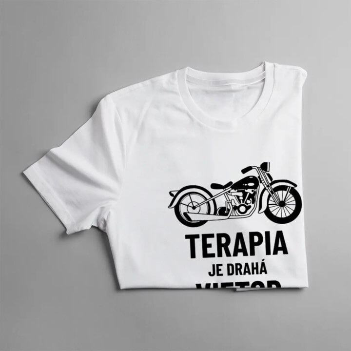 Terapia je drahá, vietor je zdarma - pánske tričko s potlačou