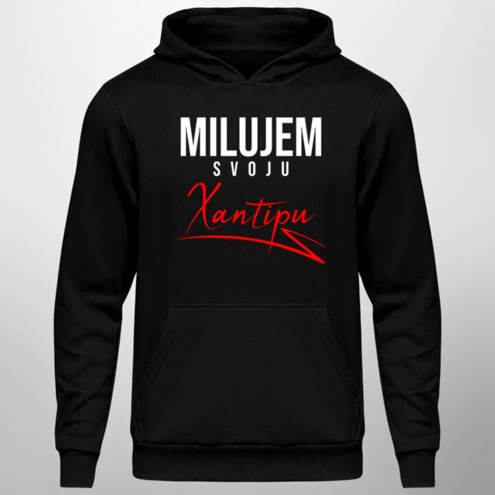 Milujem svoju xantipu - pánska mikina s kapucňou