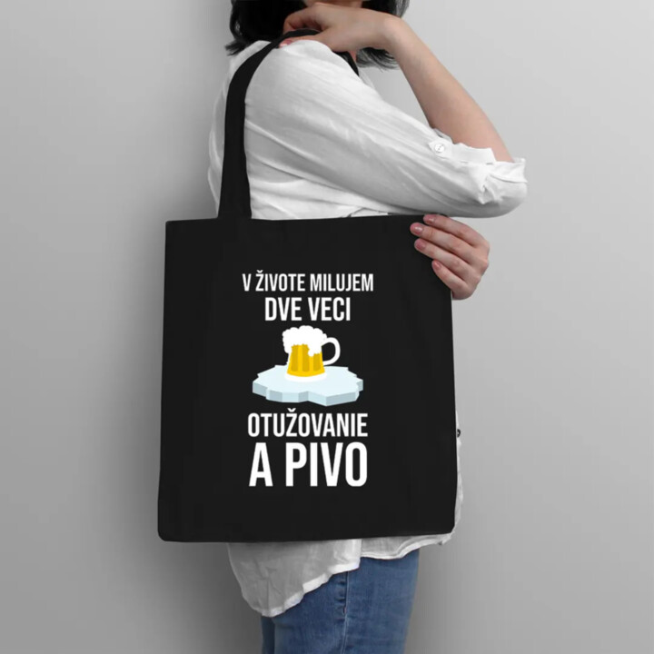 V živote milujem dve veci: otužovanie a pivo - taška s potlačou