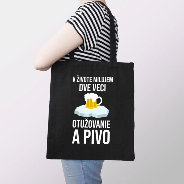 V živote milujem dve veci: otužovanie a pivo - taška s potlačou