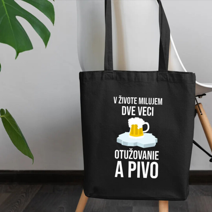 V živote milujem dve veci: otužovanie a pivo - taška s potlačou