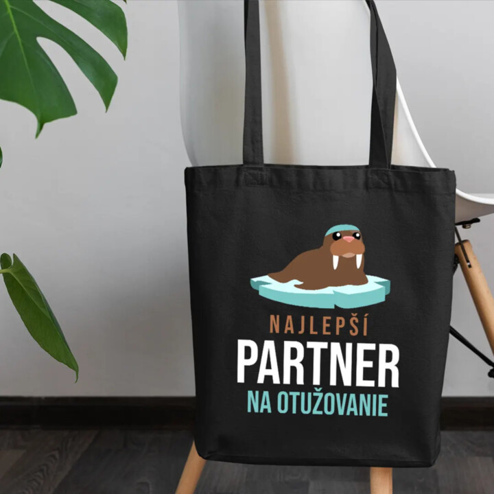 Najlepší partner na otužovanie - taška s potlačou