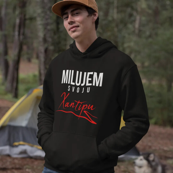Milujem svoju xantipu - pánska mikina s kapucňou